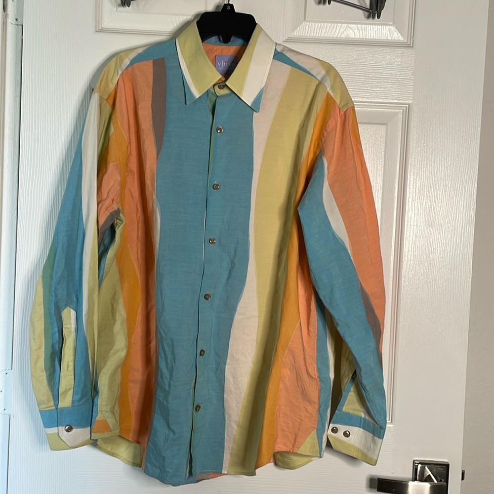 Vluxe by lucky Nahum striped button down shirt